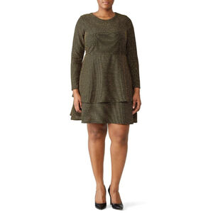 Hutch Black and Gold Metallic Cami Dress - 16W